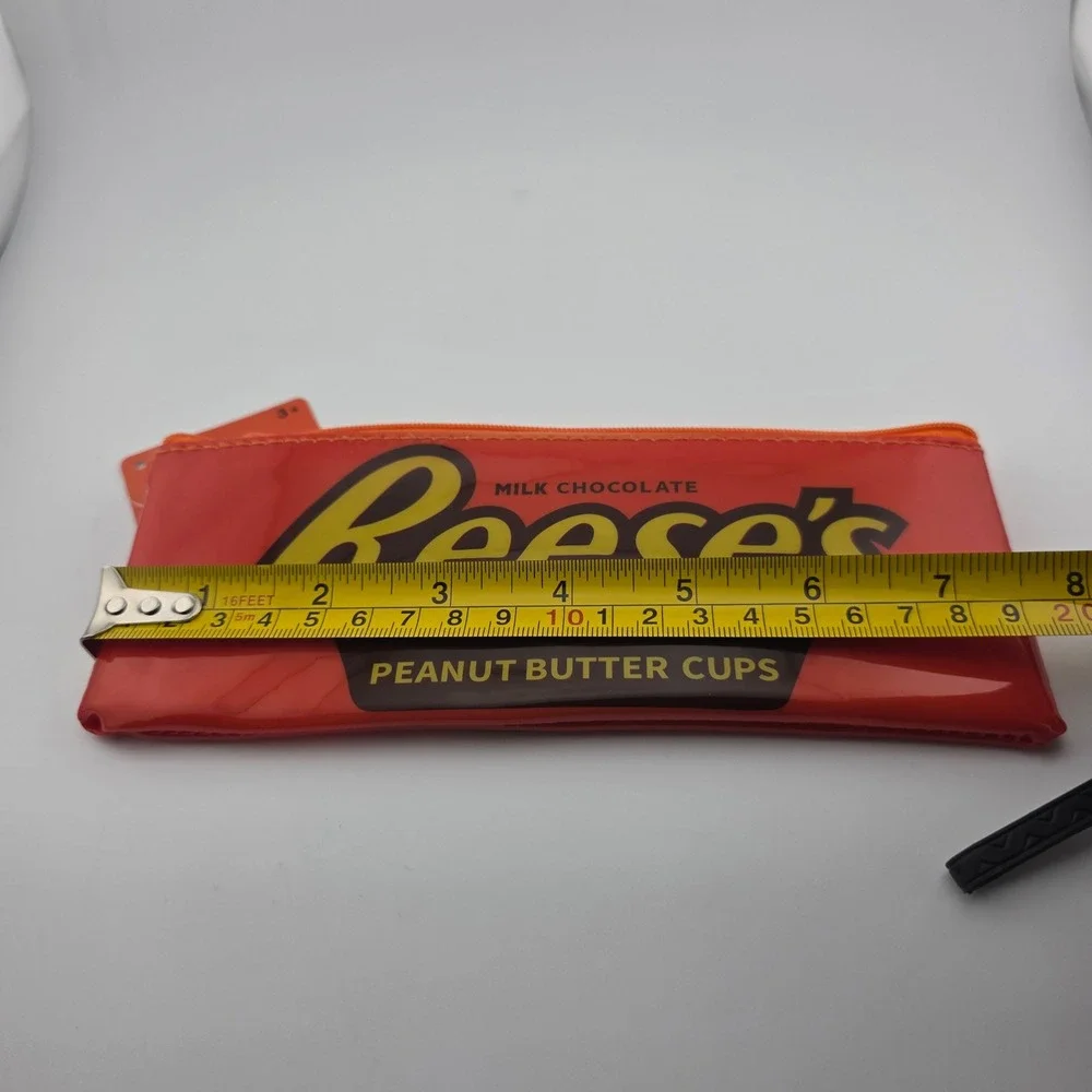 Reeses Peanut Butter Cups Pencil Case Pouch Bag Orange Chocolate Candy‎ New